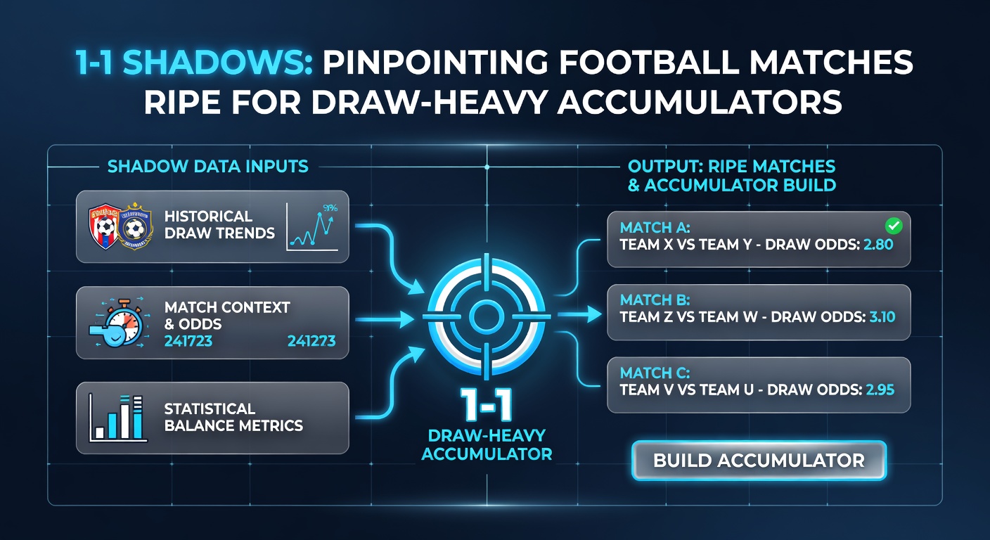 Data visualization chart showing draw frequencies across European football leagues, highlighting peaks for 1-1 outcomes