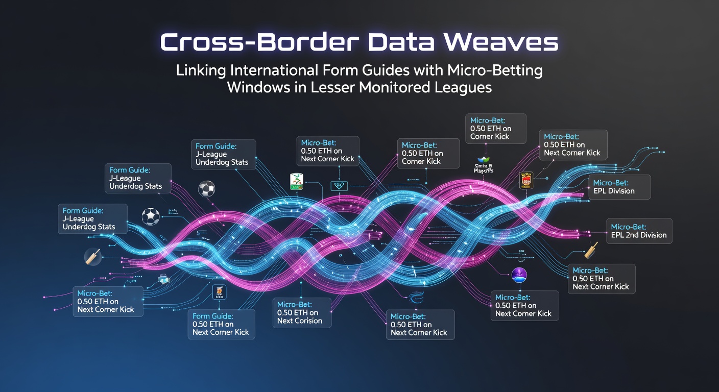 Illustration of interconnected global data networks feeding into betting platforms for emerging sports leagues
