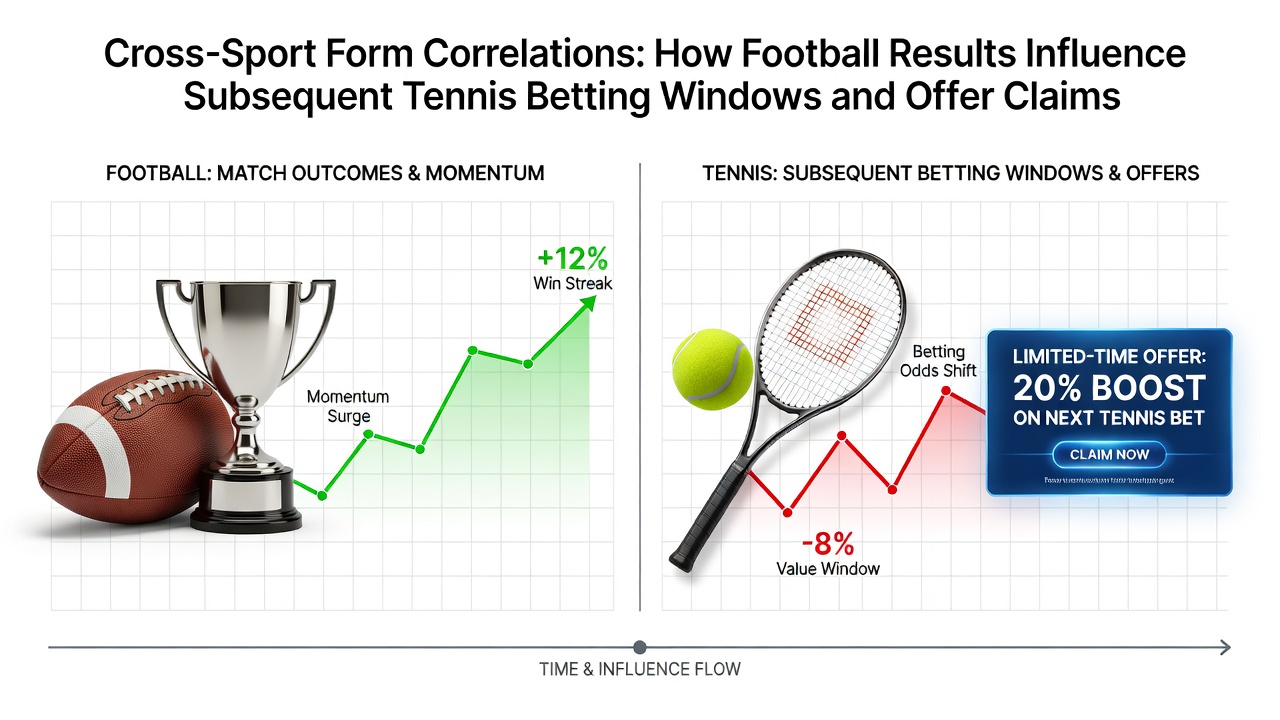 Visual representation of cross-sport betting correlations between football and tennis markets
