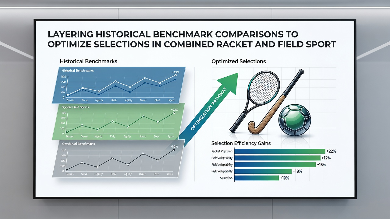 Detailed graphs showing layered benchmark comparisons between tennis and soccer performance metrics