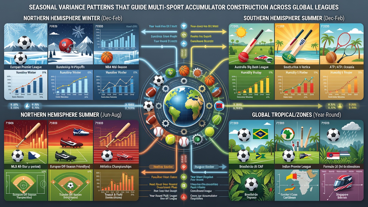 Data charts illustrating variance patterns in multi-sport accumulator construction