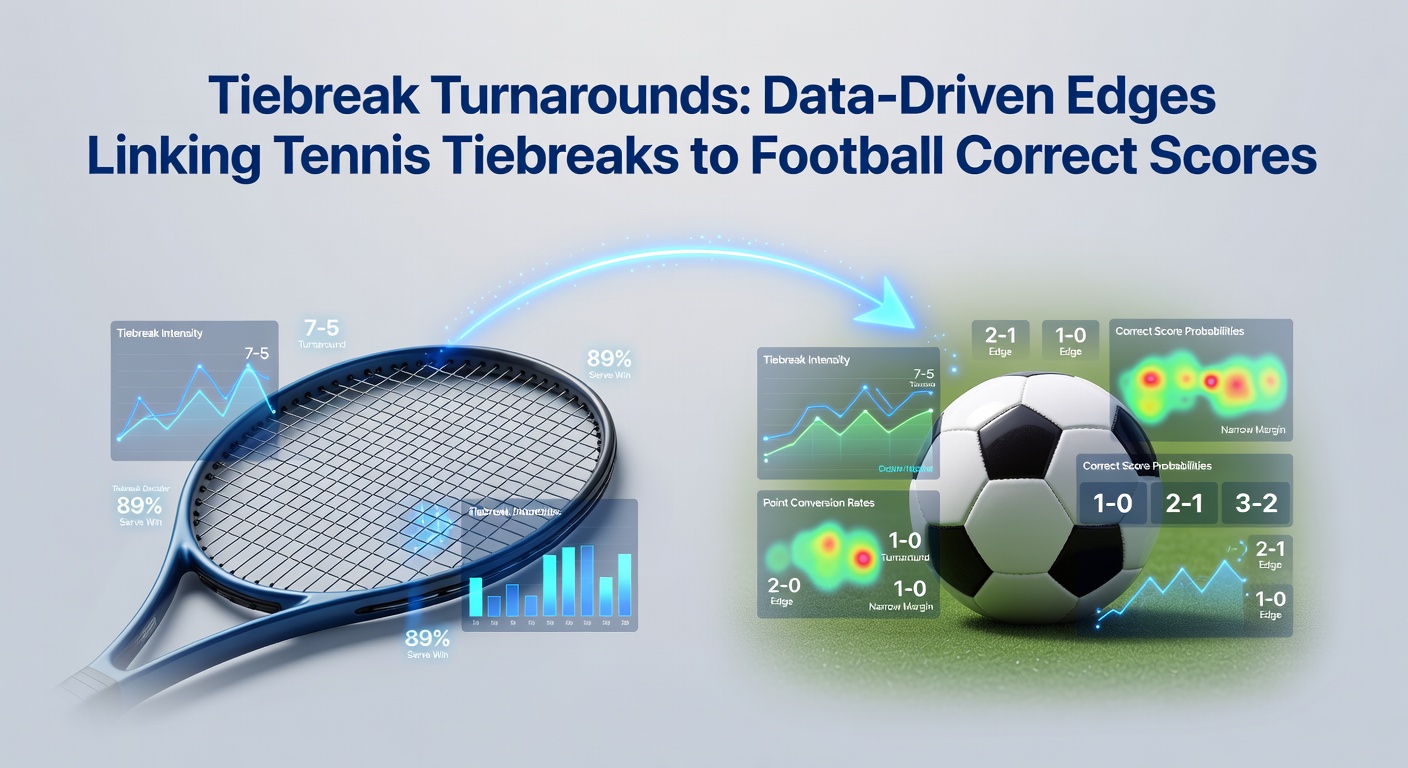 Graph showing tennis tiebreak win percentages overlaid with football correct score frequencies from major leagues